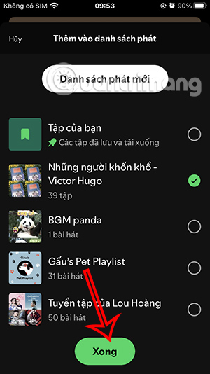 Danh sách phát podcast Spotify