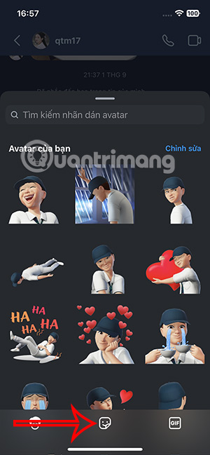 Select stickers in Instagram