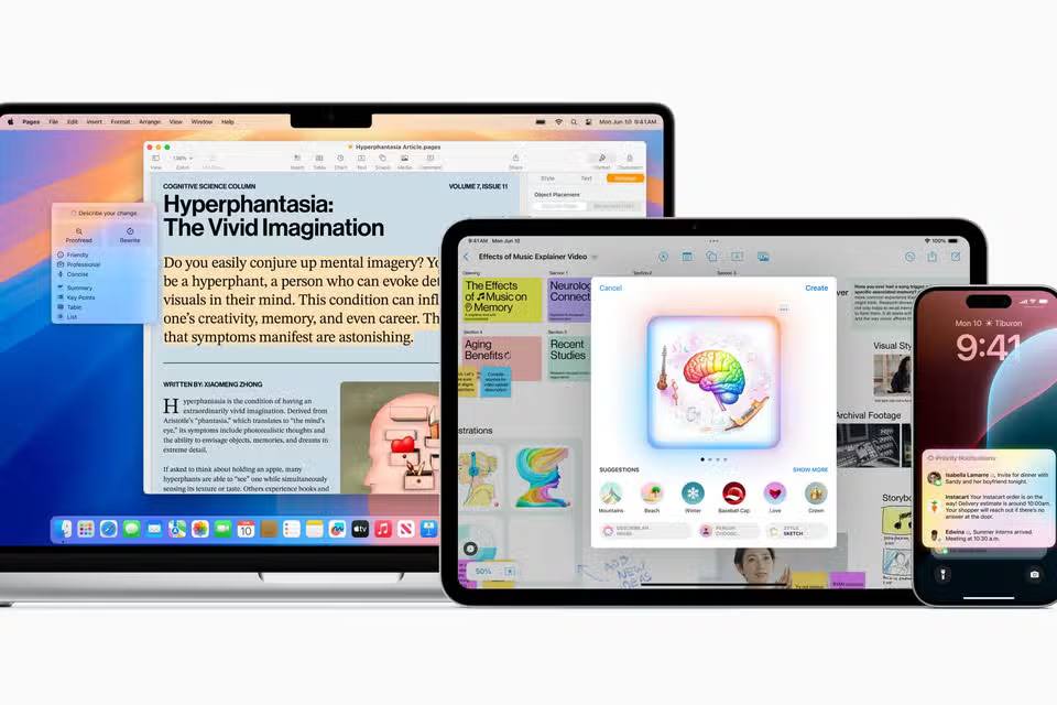 Apple Intelligence là một hệ thống hoàn toàn mới chạy trên nền tảng AI
