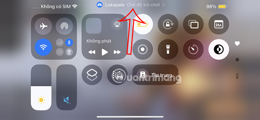 Truy cập Game Mode từ Control Center iOS 18