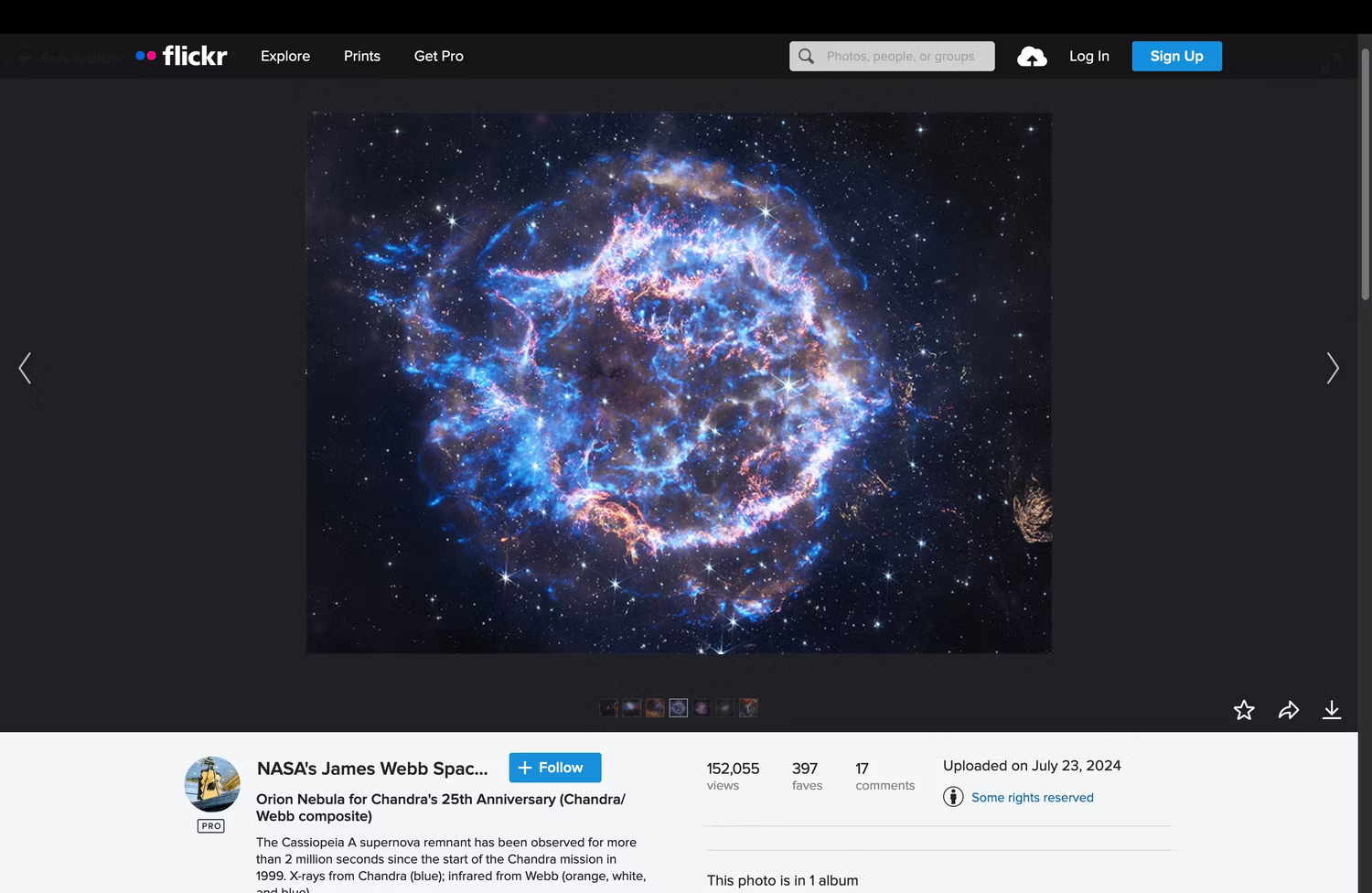 Hình ảnh thiên hà của James Webb Space Telescope trên Flickr
