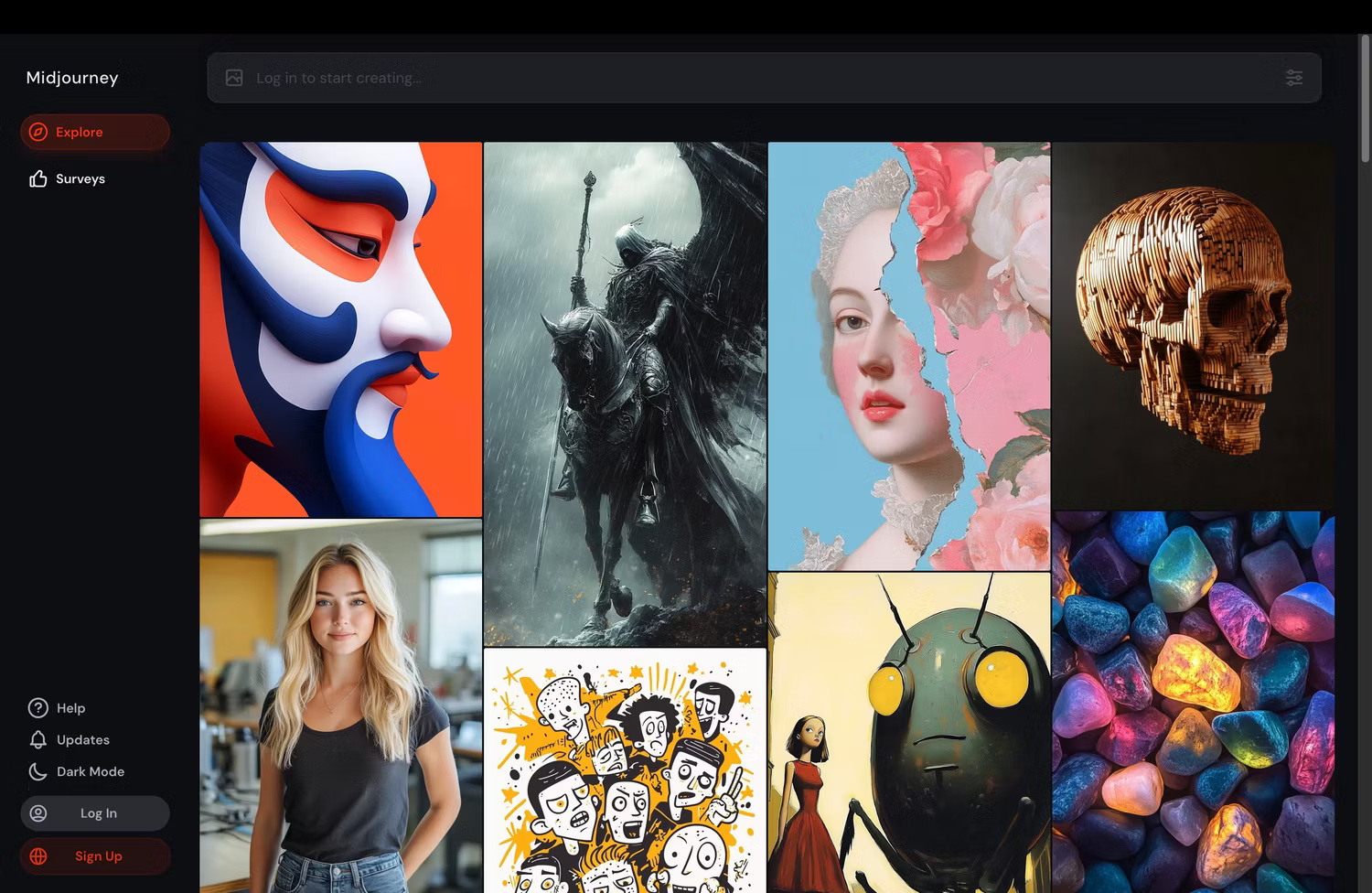Nguồn cấp dữ liệu hình ảnh trang web Midjourney