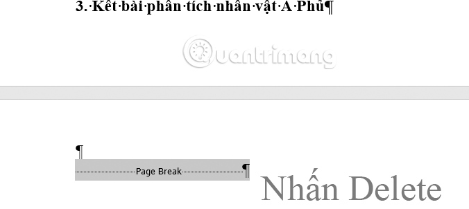 Xóa trang trắng Word do Section Break hoặc Page Break