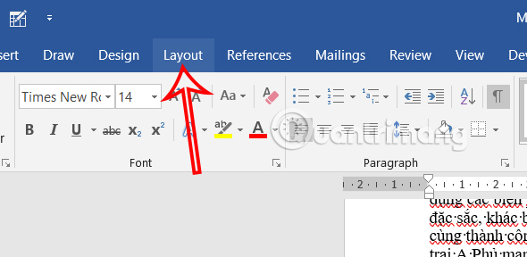 Layout trong Word 2019 