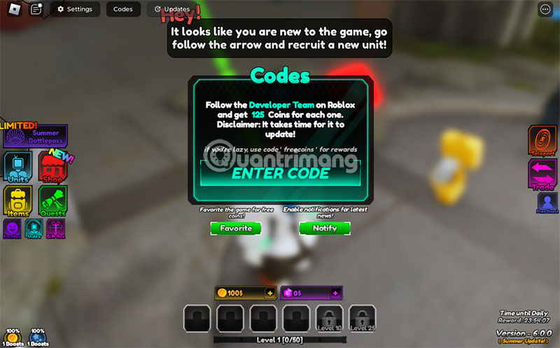 Titan Tower Defense code