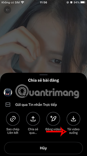 Tải video trên X Premium