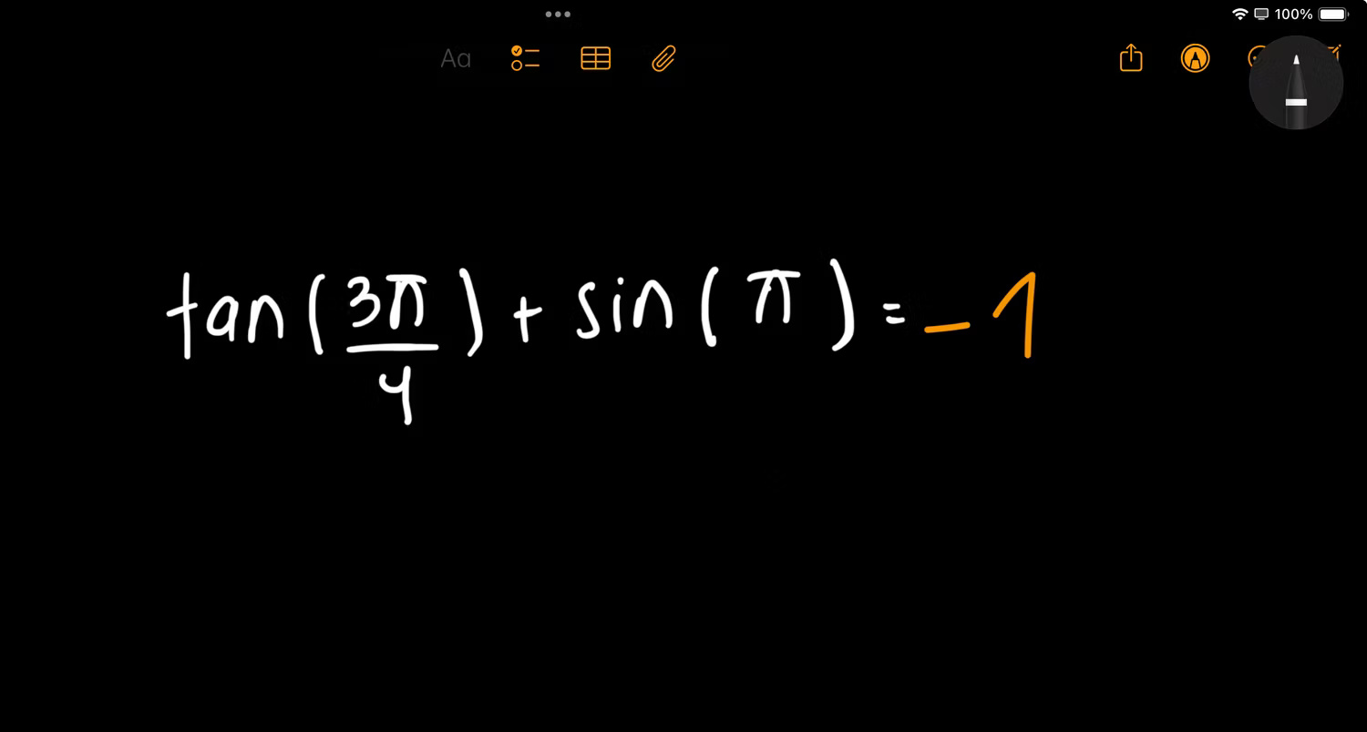 Cộng hai tỷ số lượng giác trong Math Notes