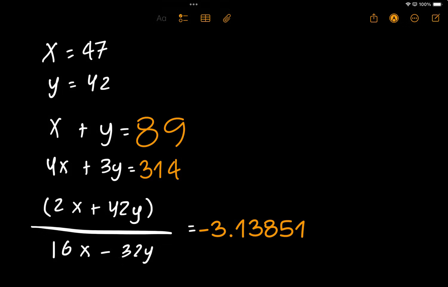 Giải phương trình trong Math Notes
