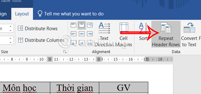 Bỏ lặp lại tiêu đề trong Word