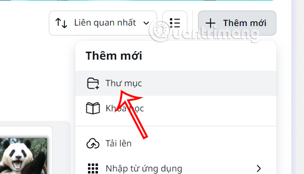 Add folders in Canva