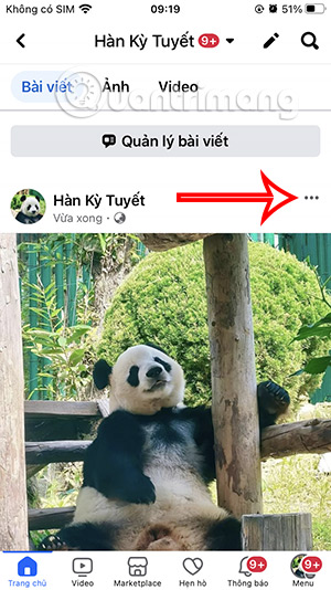 Chỉnh bài đăng Facebook cá nhân