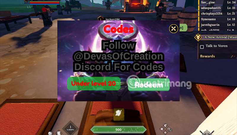 code Devas Of Creation roblox