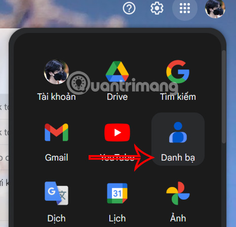 Danh bạ trong Gmail 
