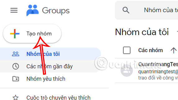 Tạo nhóm trong Google