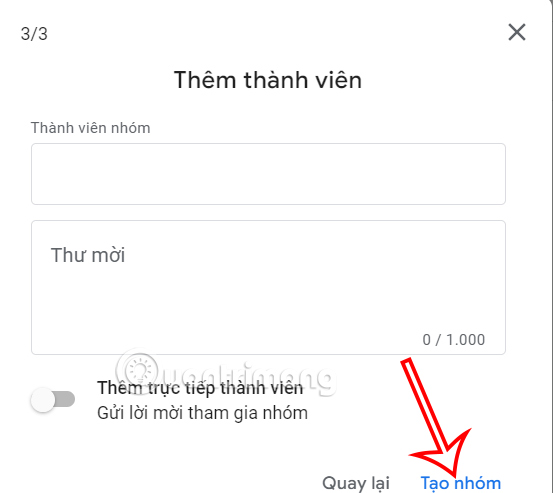 Thêm email vào nhóm trong Google