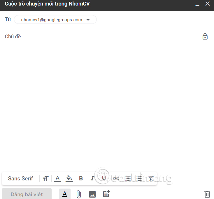 Gửi email nhóm trong Google