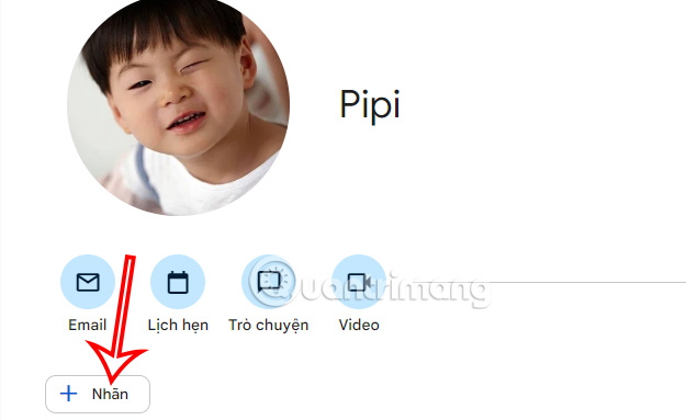 Thêm nhãn cho liên hệ trong Gmail 