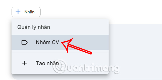 Gán nhãn cho liên hệ trong Gmail 