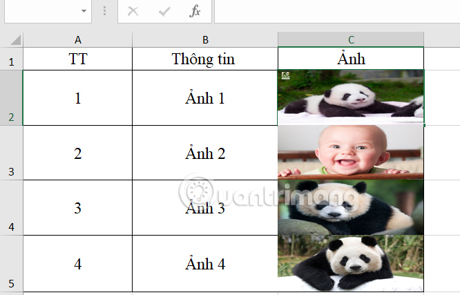 Chèn ảnh vào Excel hàng loạt bằng VBA