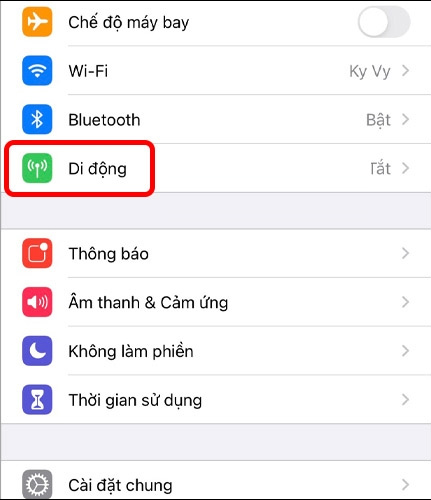 Quản lý di động trên iPhone 
