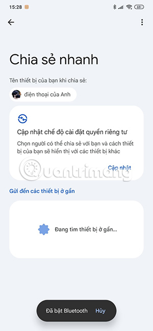 Tìm kiếm điện thoại ở gần