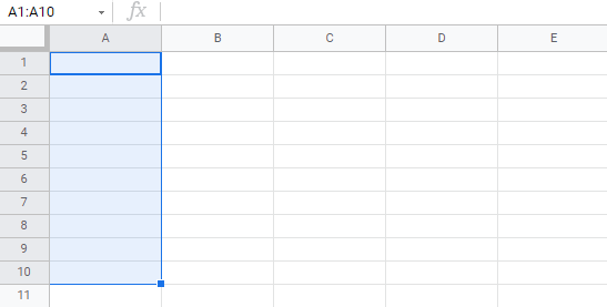Cách dùng Fill trong Google Sheets