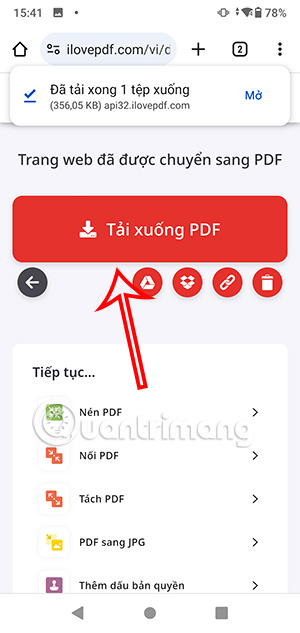 Lưu trang web thành PDF online