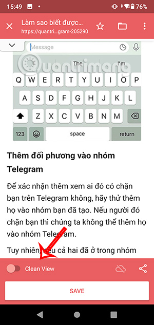 Chế độ làm gọn nội dung