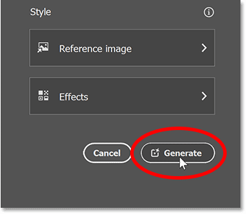 Nhấp vào nút Generate.