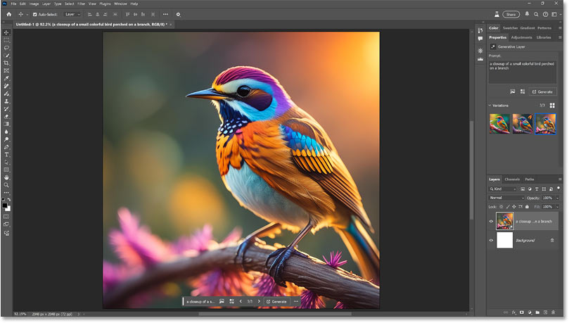 Hình ảnh thứ ba trong 3 hình ảnh được tạo bởi Genarate Image trong Photoshop