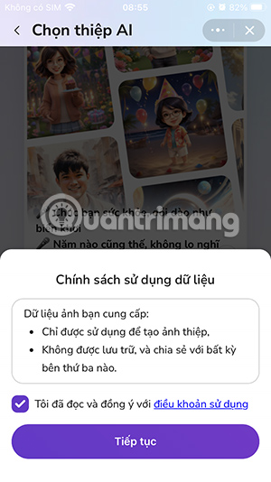 Chính sách tạo nền thiệp 