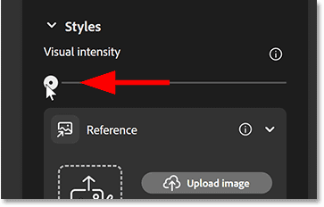 Giảm Visual Intensity trong Adobe Firefly