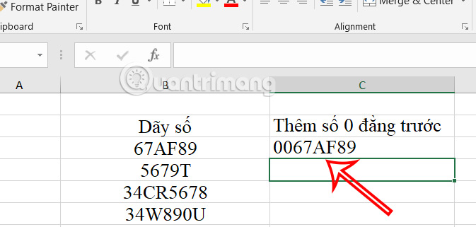Thêm ký tự 0 trước dãy số