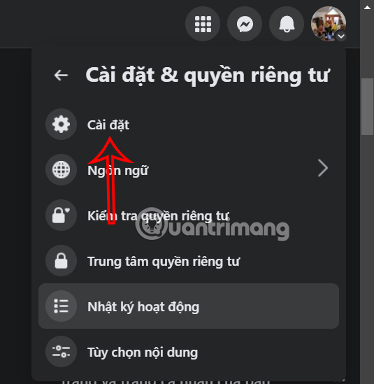 Cài đặt Facebook 