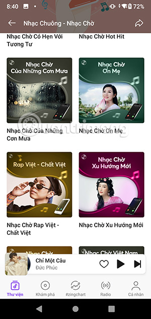 Tìm nhạc chờ Zing MP3