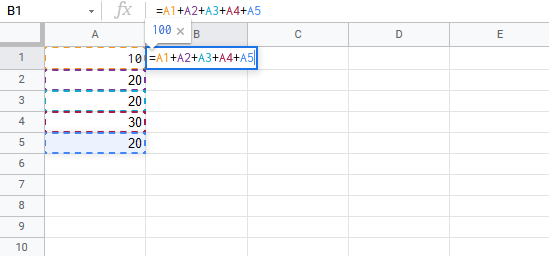 Phép tính tổng nhiều con số