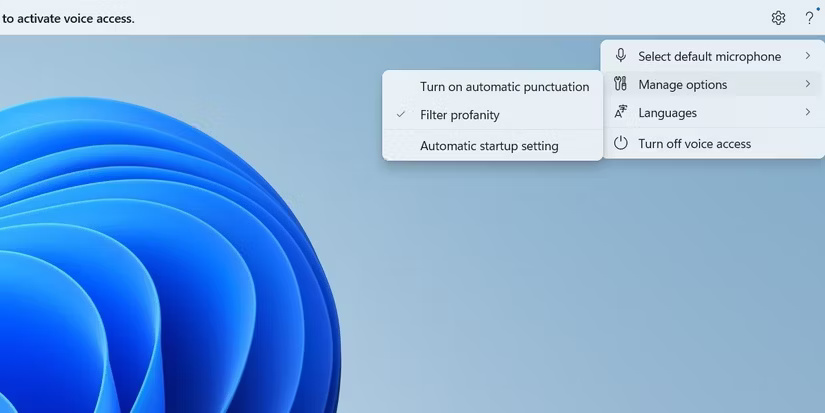 Voice Access trong Windows 11