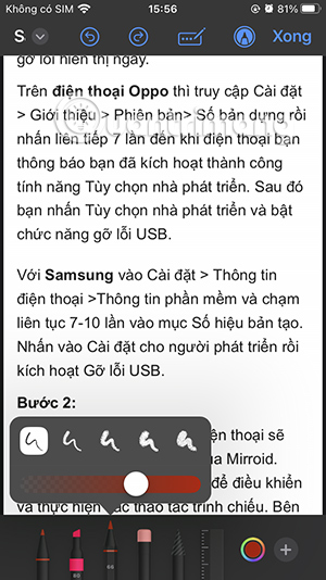 Chọn kiểu nét vẽ