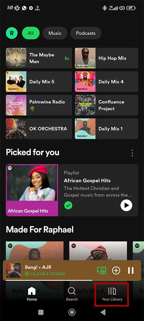 Thư viện trên Spotify