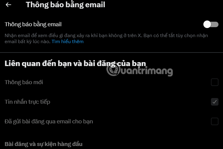 Tắt thông báo X máy tính