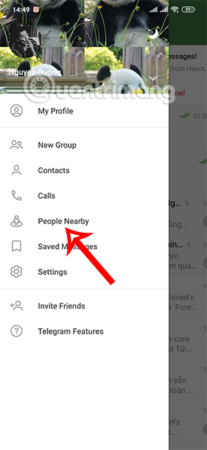Tìm kiếm quanh đây Telegram