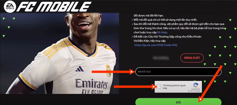 fc mobile code