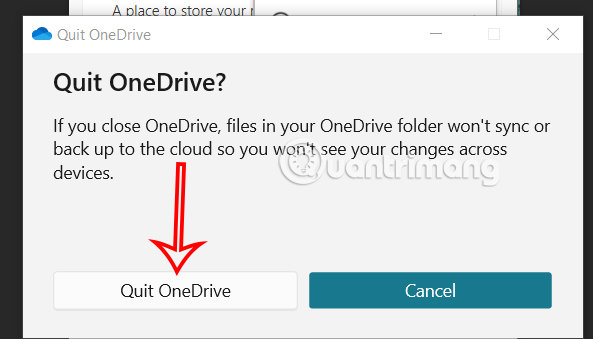 Tắt đồng bộ OneDrive Windows