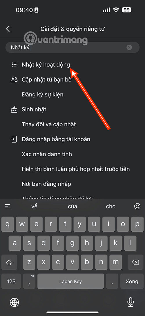 xem lai danh sach ket ban tren facebook