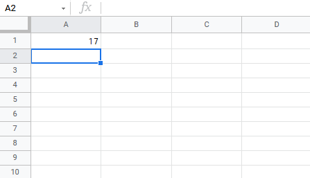 Kết quả ví dụ không có dấu ngoặc đơn trong Google Sheets