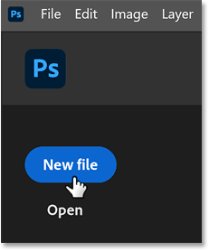 Nhấp vào nút New file trên màn hình chính.