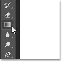 Chọn Gradient Tool trong Photoshop