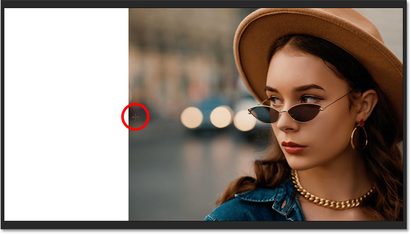Nhấp và giữ trên điểm bắt đầu của gradient.