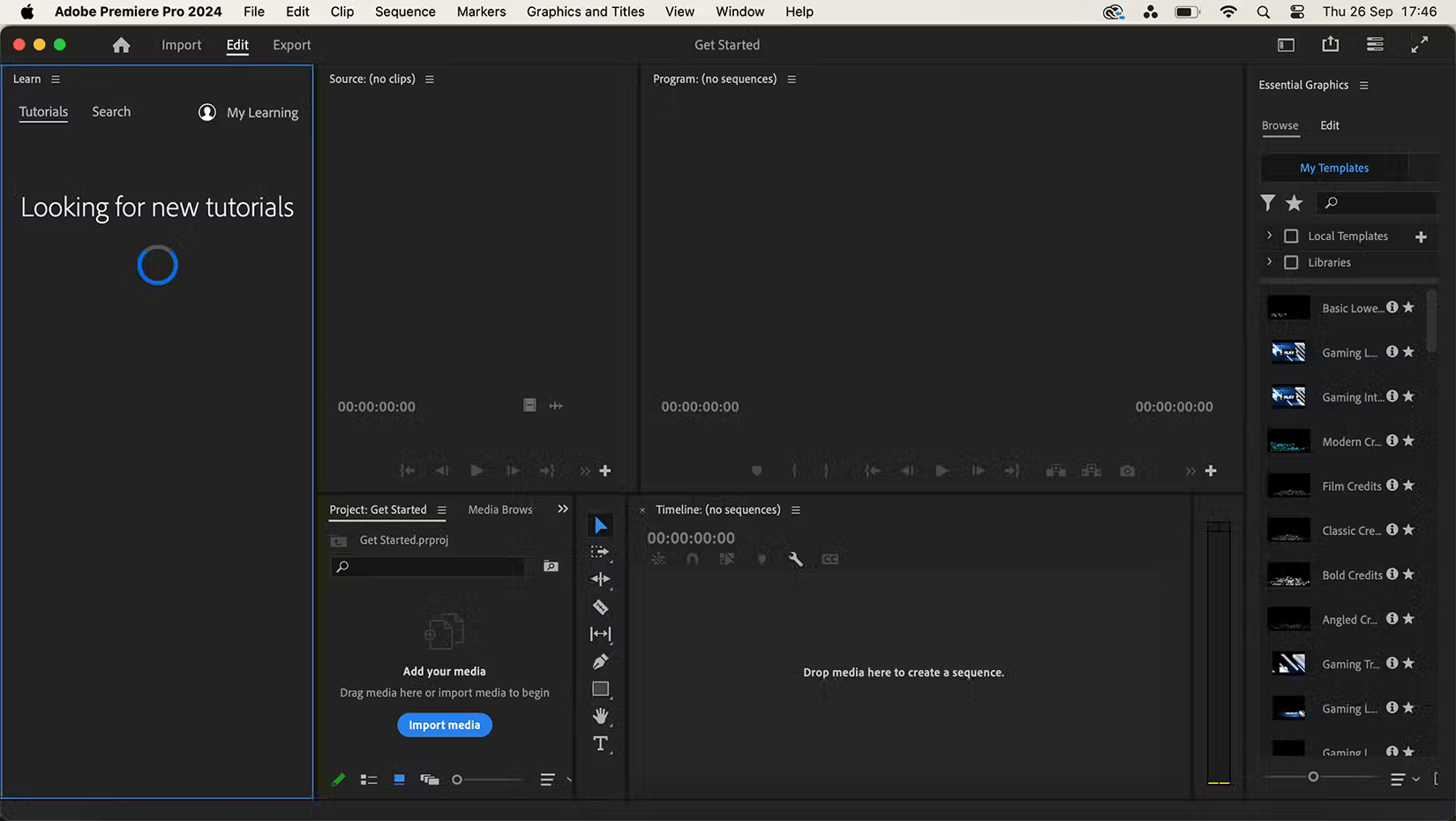 Premiere Pro video editing interface