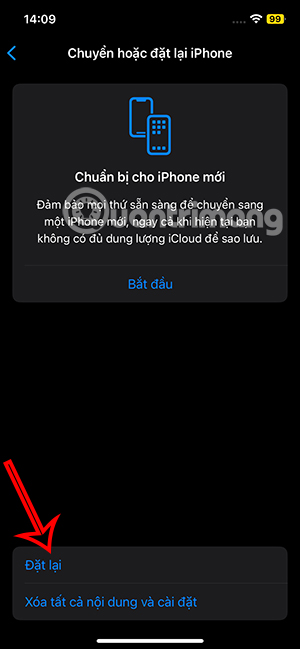 Đặt lại iPhone